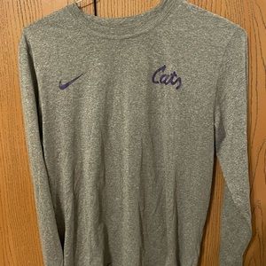 K-State “Cats Script” Long Sleeve Athletic Gray Dri-Fit Tee - SIZE MEDIUM